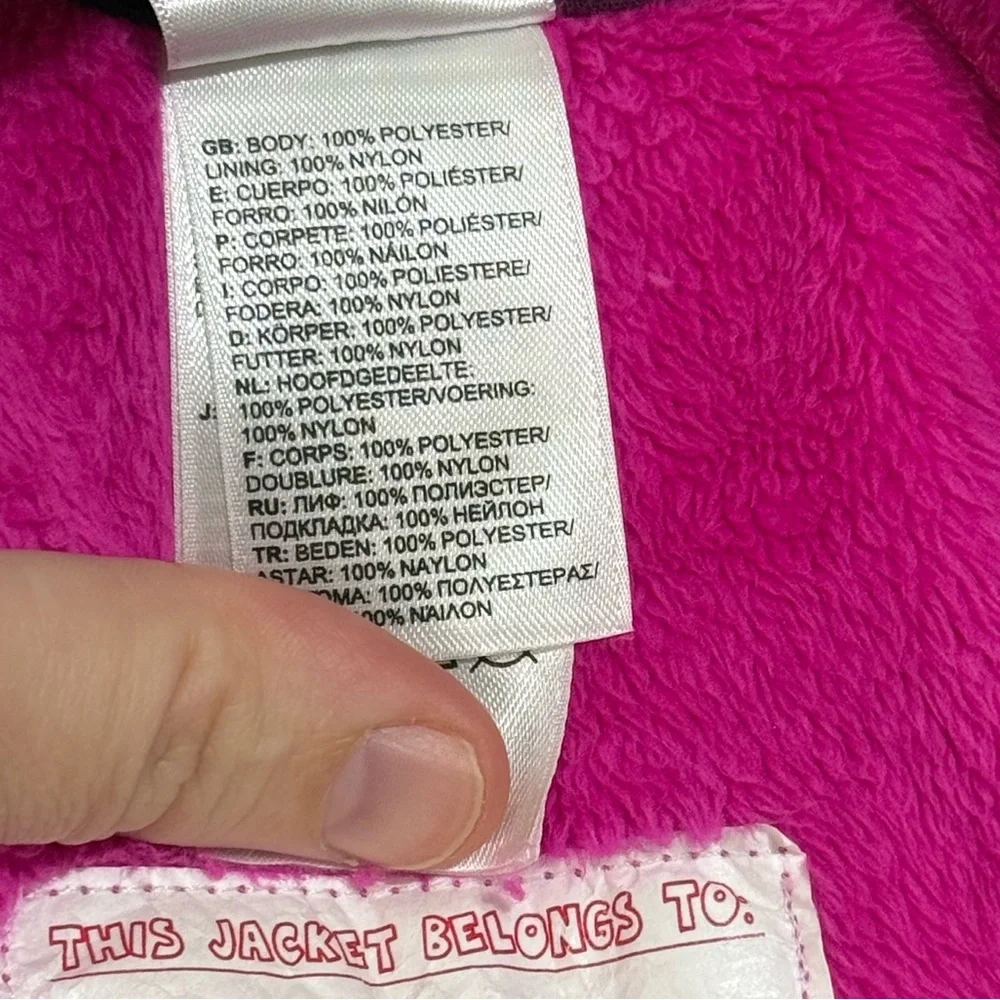 The North Face Fuchsia Pink Fuzzy Bunting One Piece Baby 3-6 Month